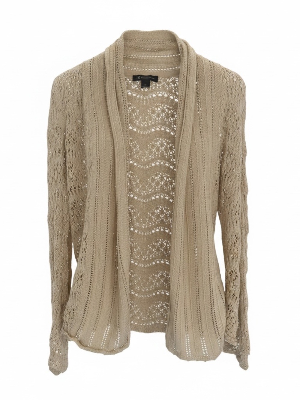 INC International Concepts Open-Knit Tan Cardigan